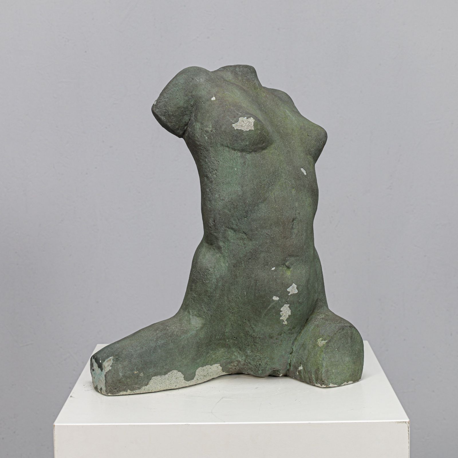 Concrete Female Torso Sculpture By Francine Govers, Netherlands, 1990s