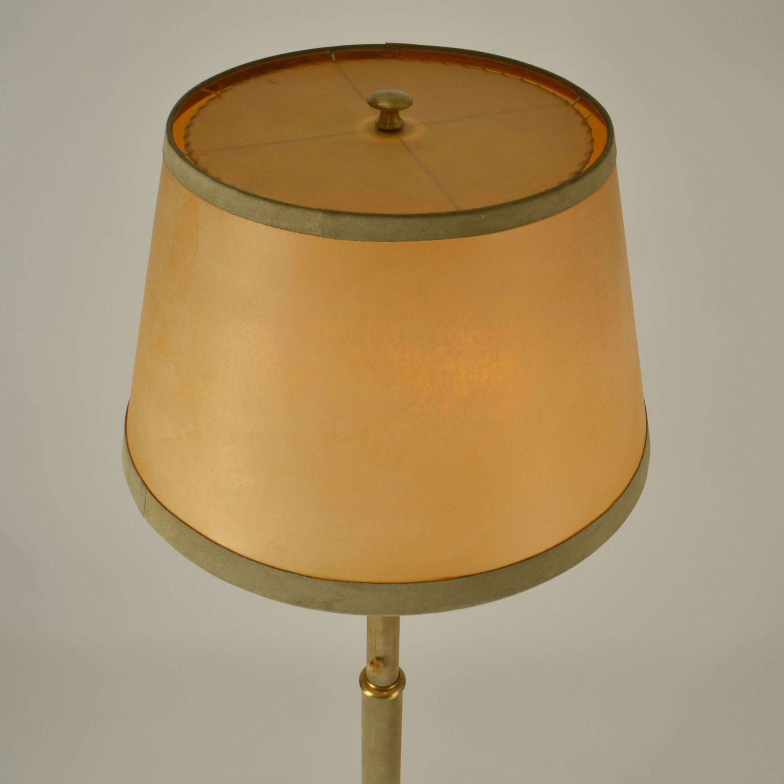 Leather And Parchment Floor Lamp 1960's European photo buy