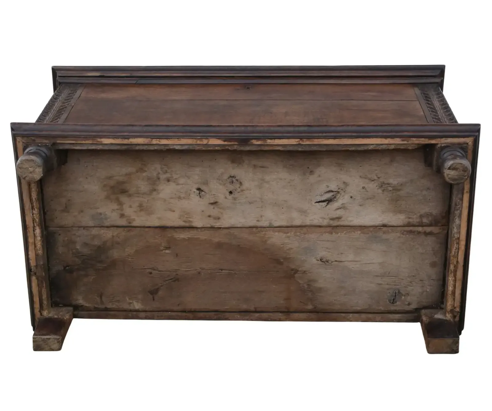 photo vinterior Antique Large 18th Century European Oak Coffer / Mule Chest – Fine Quality