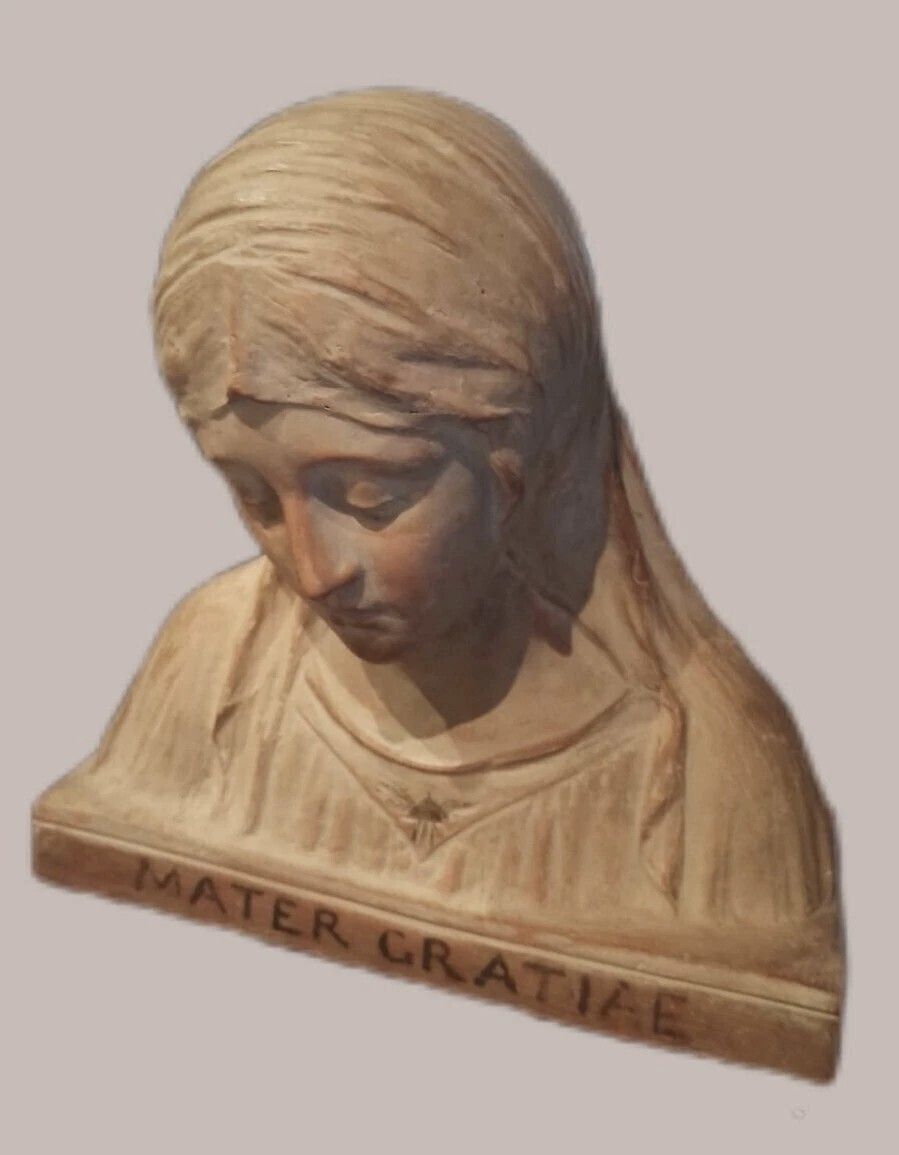 Terracotta Bust Of The Virgin Mary, Sculpture Signed A. Neri (Alfredo Neri), Early 20th Century photo furniture