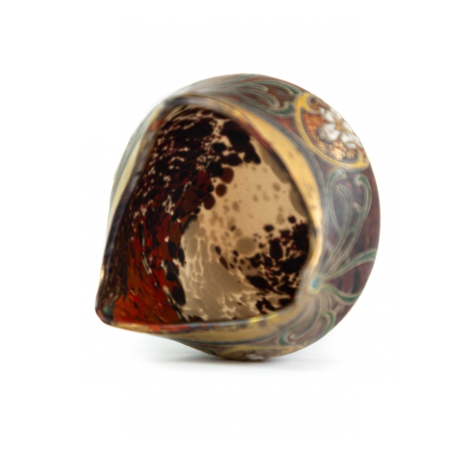 Le Gras – Art Nouveau Blown Glass Ball Vase photo vinterior