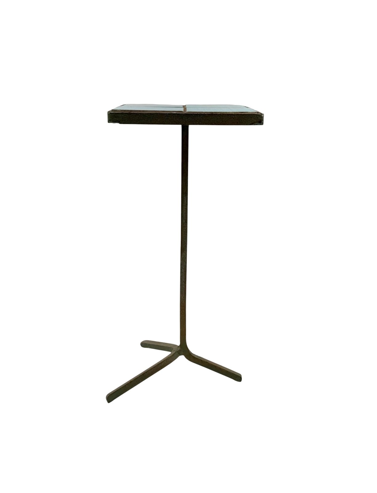 Modern Azure Iron And Tiles Side Table, France 1960s photo buy