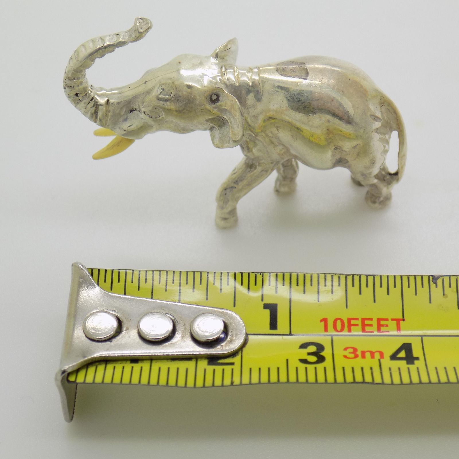 photo for sale Vintage Italian Handmade Genuine Sterling Silver 925 Elephant Figurine, 1960s