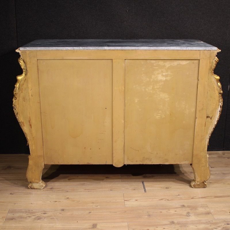 Commode italienne laquée et dorée du XXe siècle photo vinterior