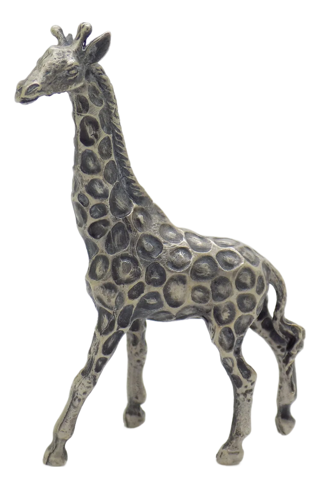 Vintage Italian Silver Giraffe Figurine, 1970s
