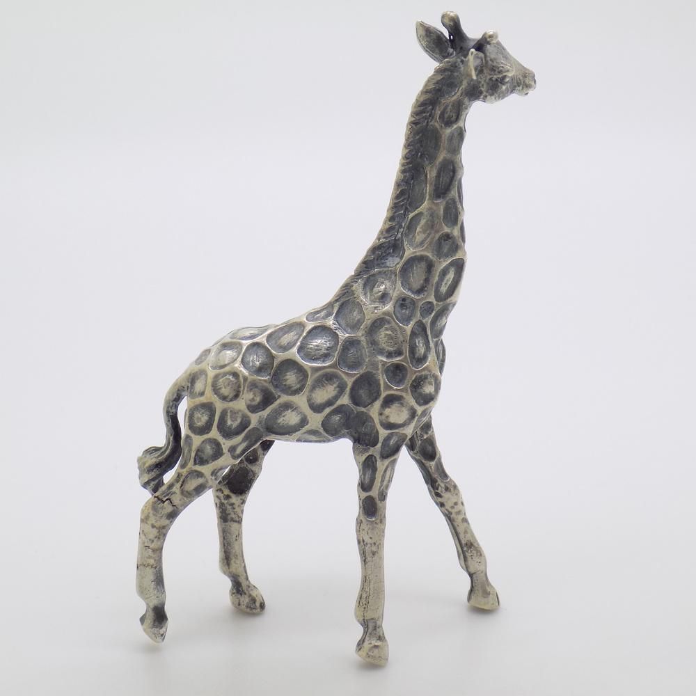 Vintage Italian Silver Giraffe Figurine, 1970s photo 241.0
