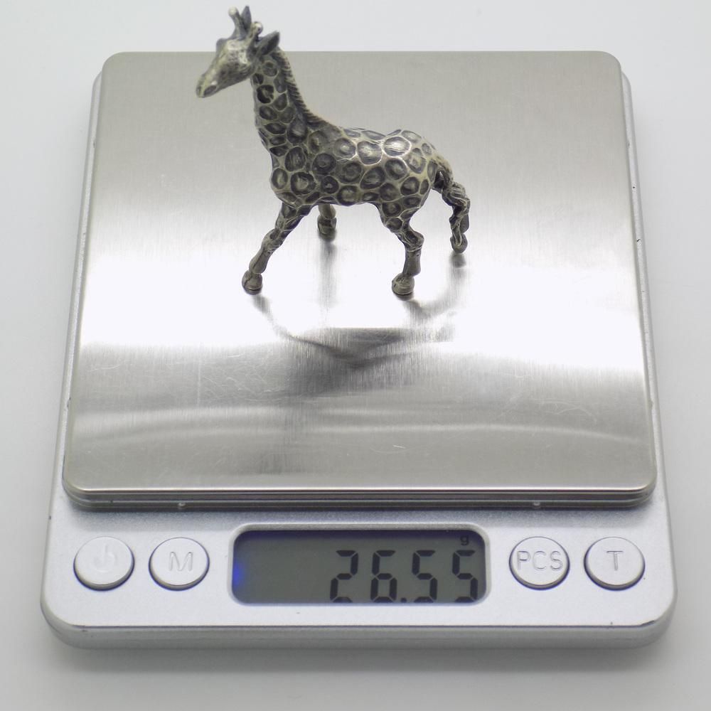 Vintage Italian Silver Giraffe Figurine, 1970s photo vintage