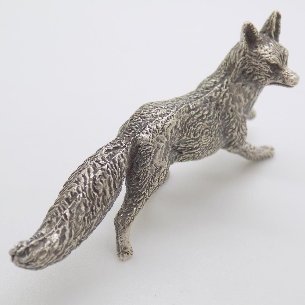 Vintage Italian Handmade Genuine Silver Hunting Fox Figurine, 1960s photo buy
