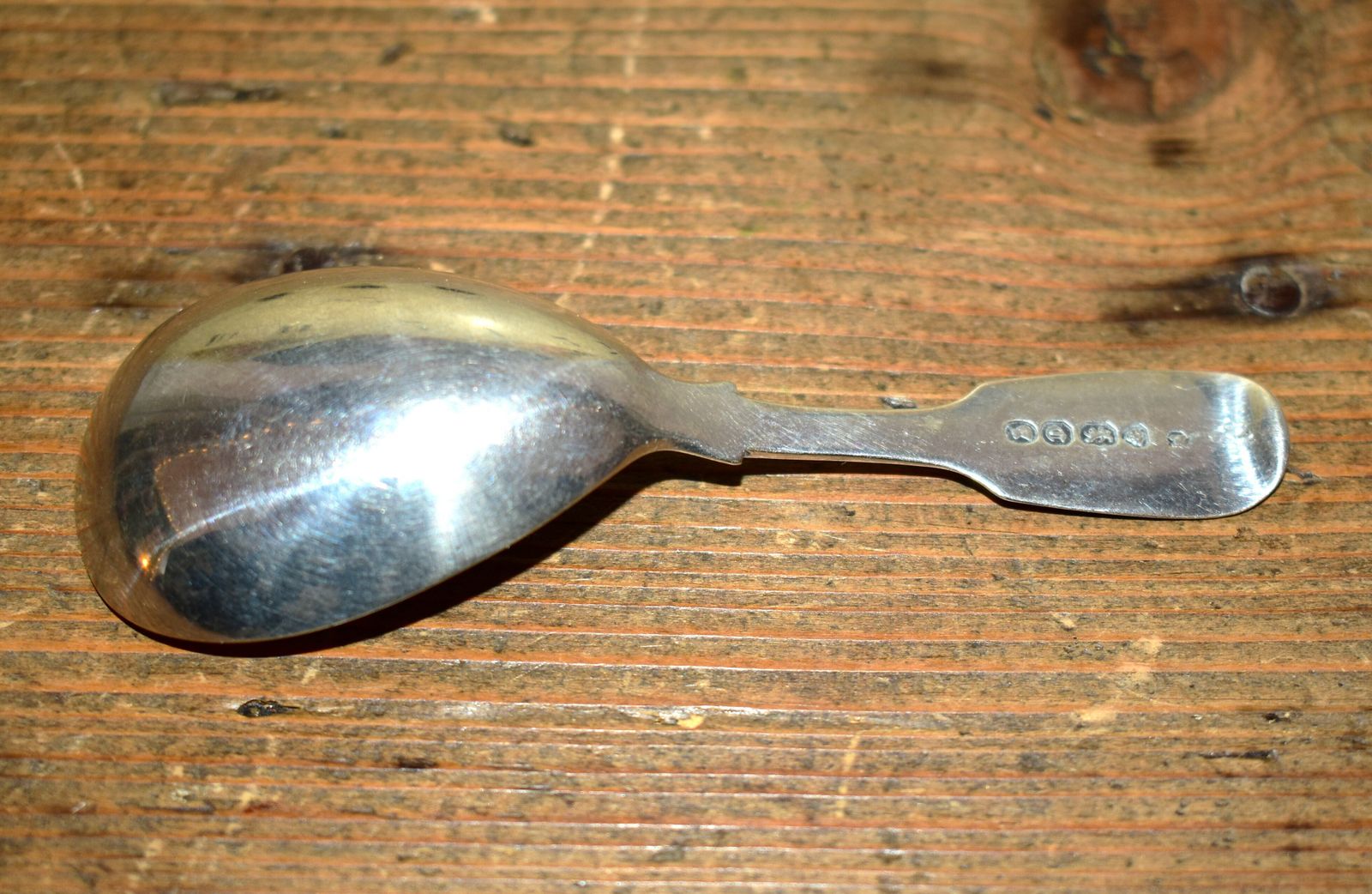 Early Victorian Sterling Silver Caddy Spoon By William Eaton London 1838 photo vintage