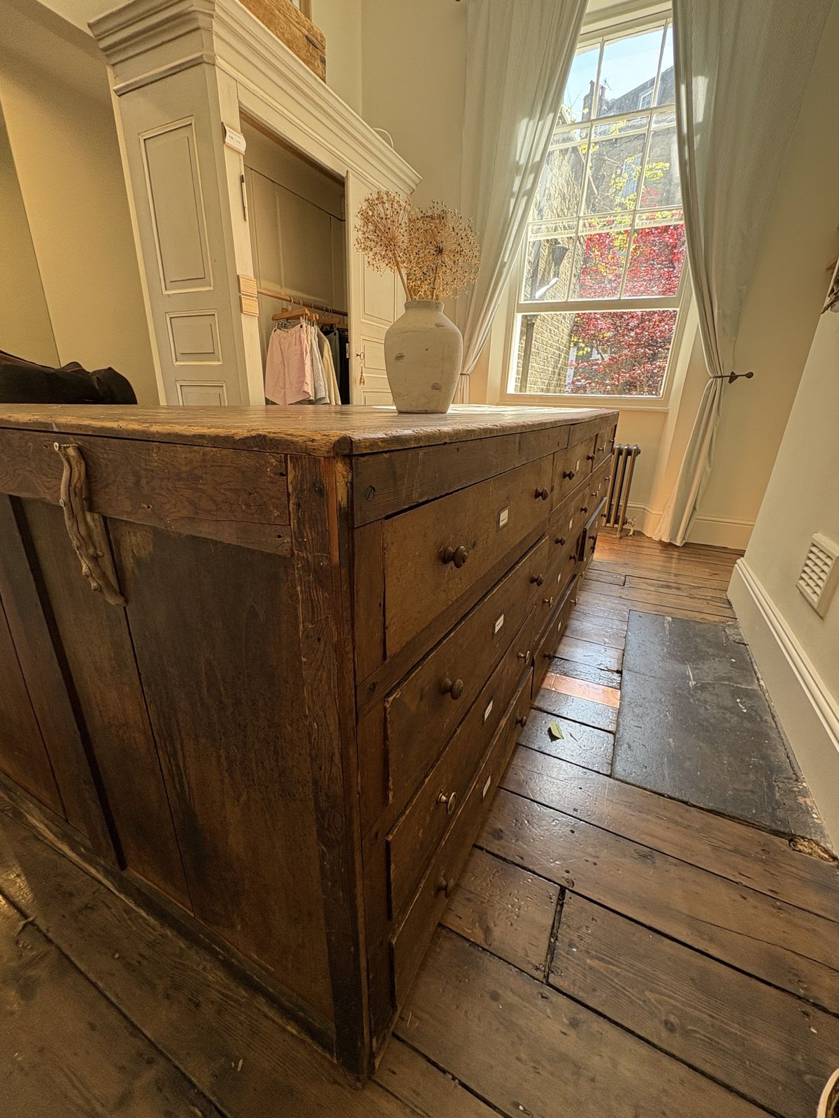 Large Industrial Double Sided Bank Drawers / Island photo vinterior