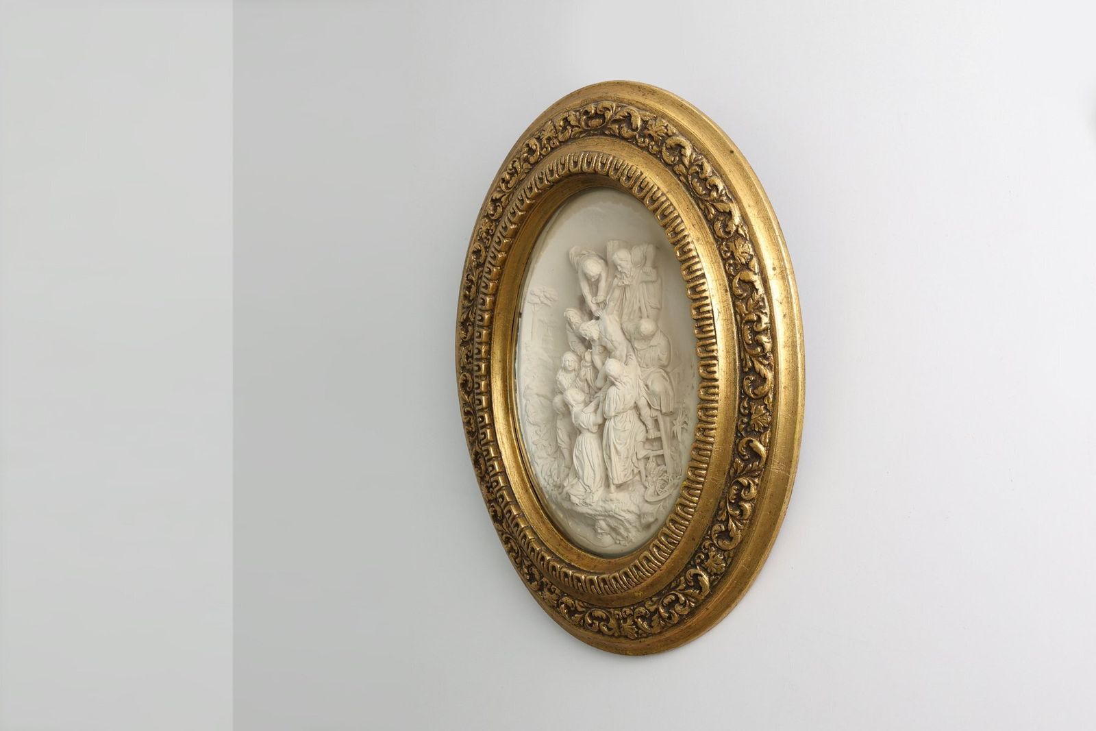E. Cassier After Rubens, The Descent From The Cross Bas Relief, 1800s, Pipe Clay photo Art