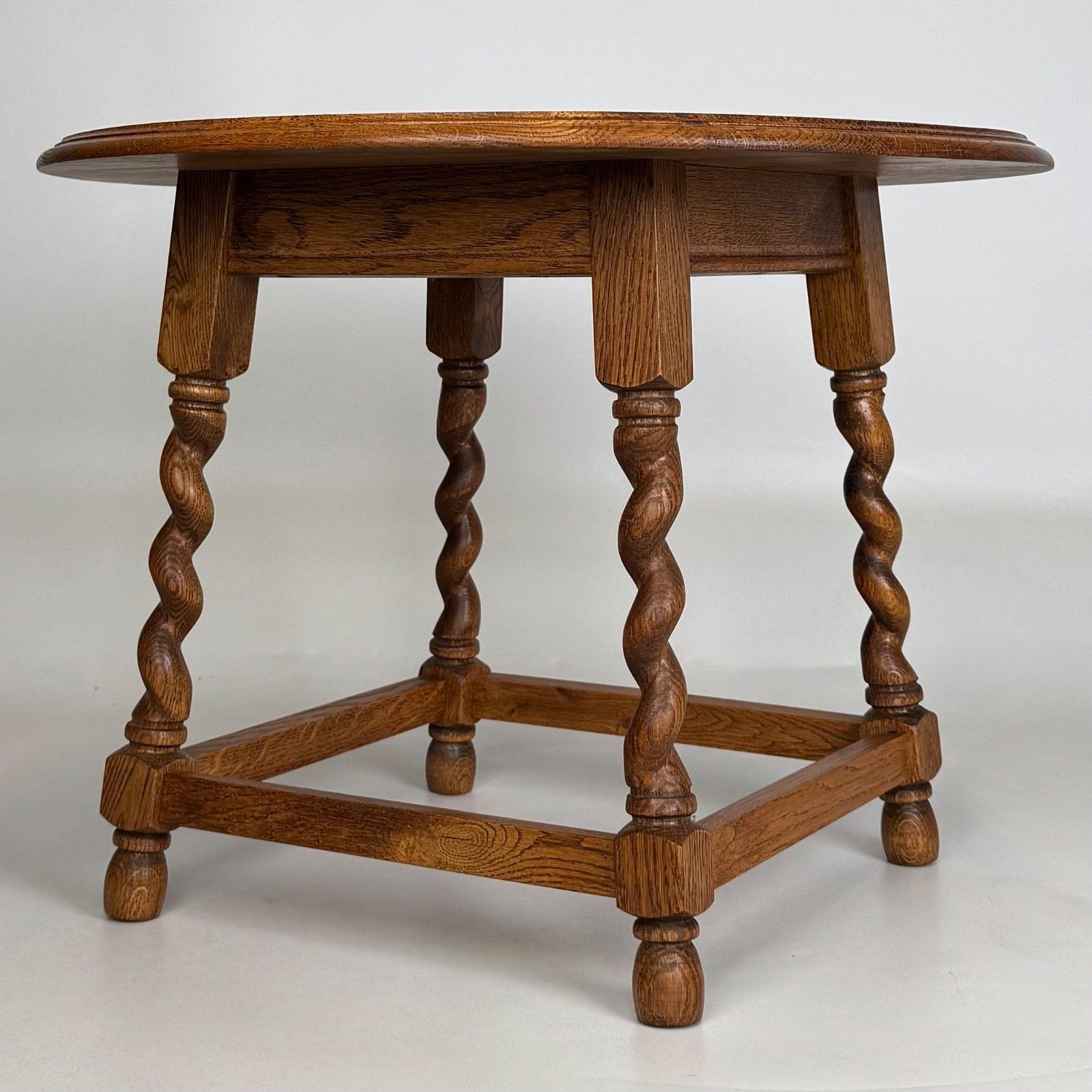 Antique 20th Century Round Edwardian Coffee Table In Oak ( Af 5536 ) photo furniture
