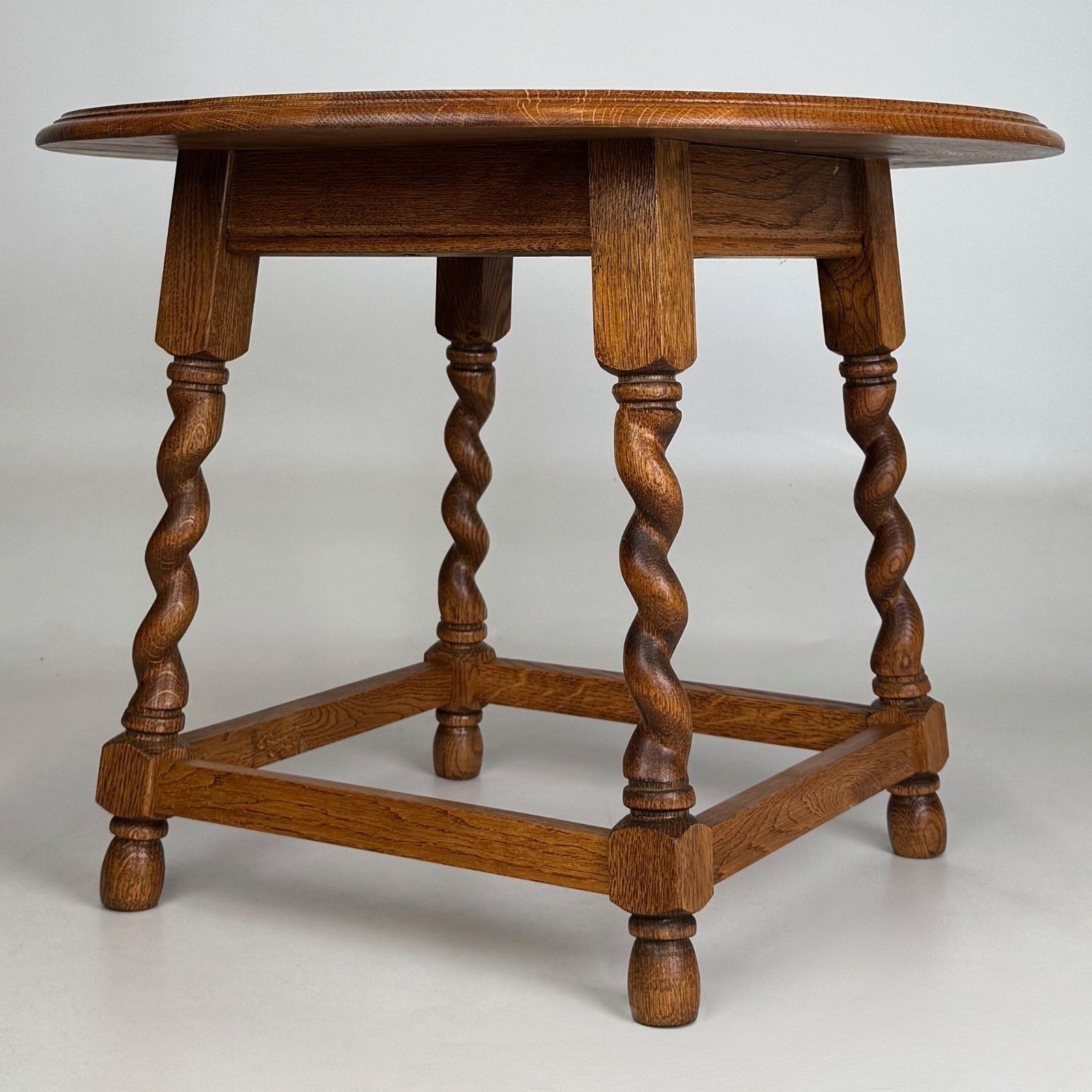 Antique 20th Century Round Edwardian Coffee Table In Oak ( Af 5536 ) photo Furniture