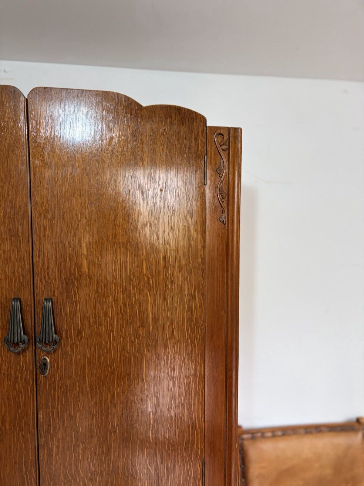 Vintage Wardrobe Armoire Antique Art Deco  1930s Gentleman’s photo 285.0