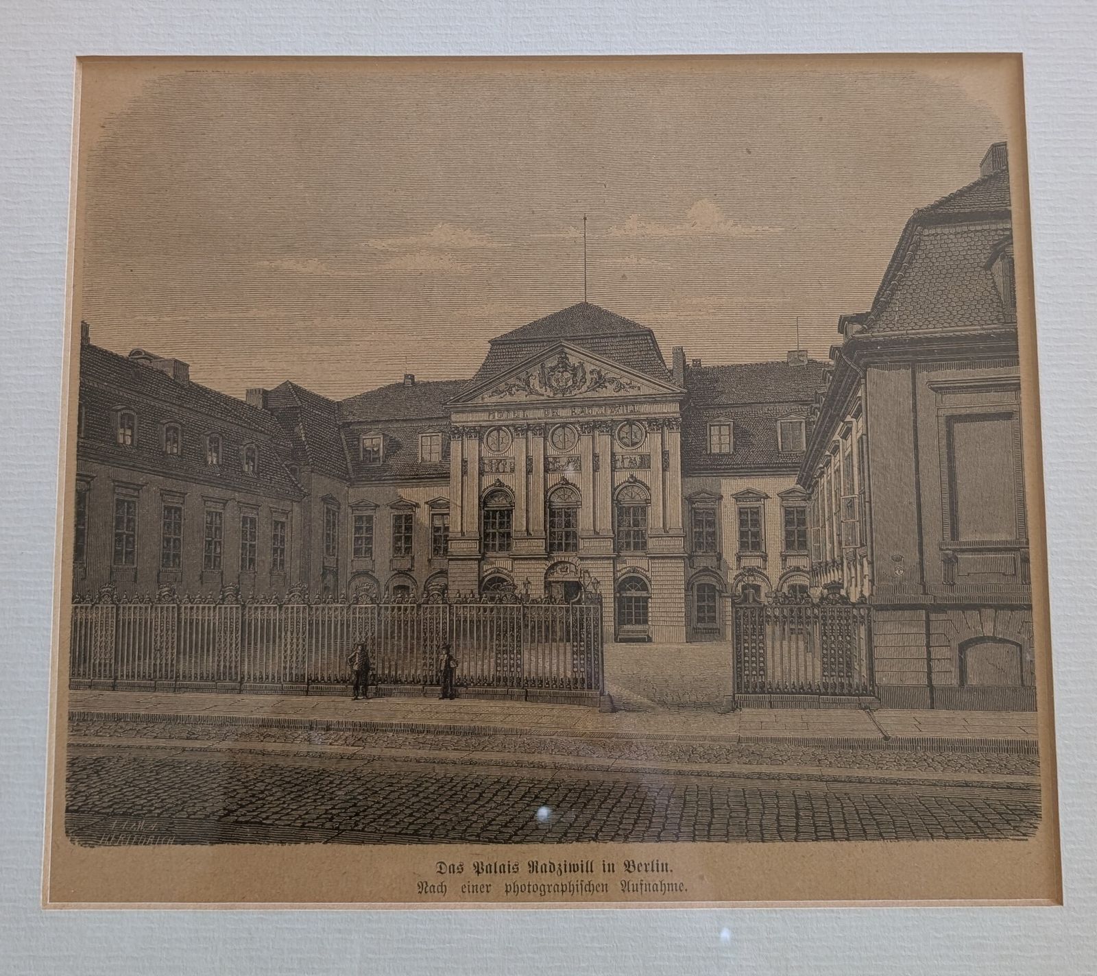 The Radziwill Palace Berlin W. Aarland I Hertedrich 1875 Framed Engraving photo for sale