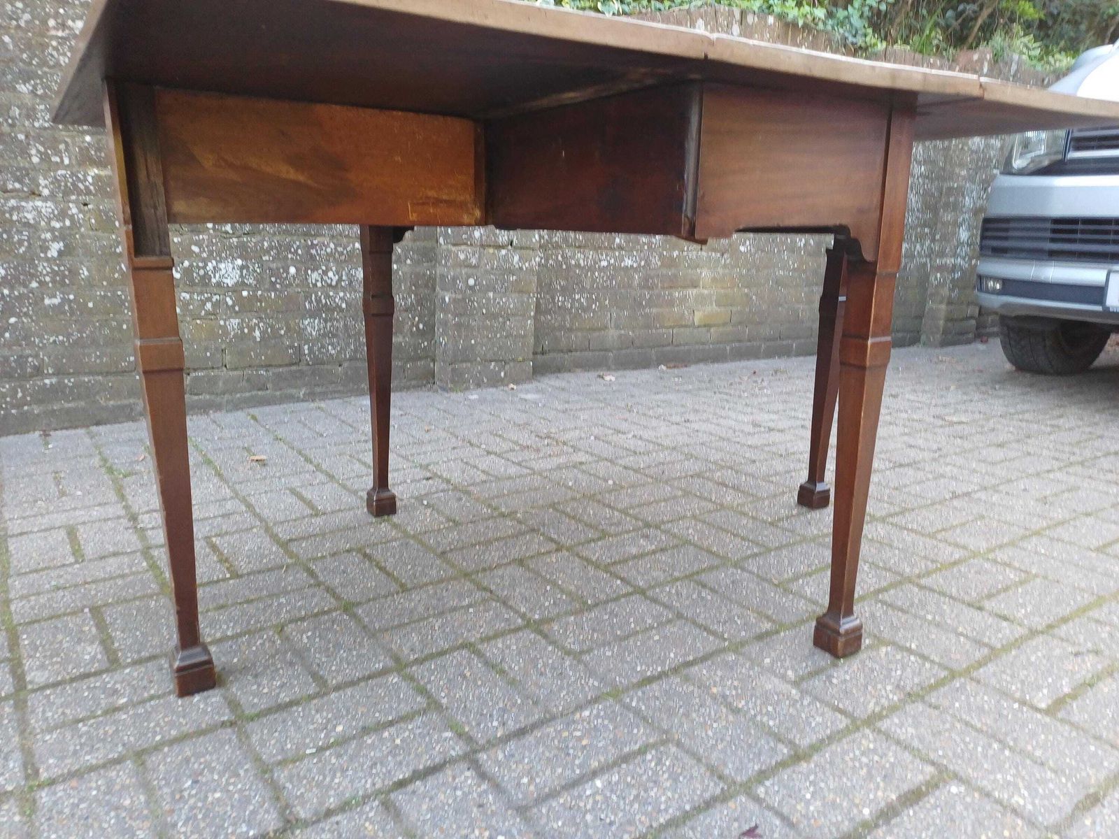 photo buy Massive Antique 19th Century Mahogany Gate Leg Dining Table C.1850 Georgian Style Drop Leaf Table Free Hand Delivery