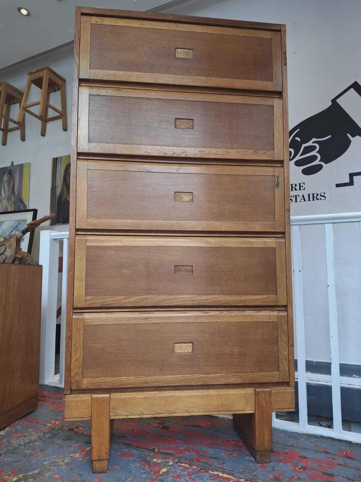 1950's Govt Issue Crown Stamp Oak Bookcase/Cabinet By Staverton. photo Furniture