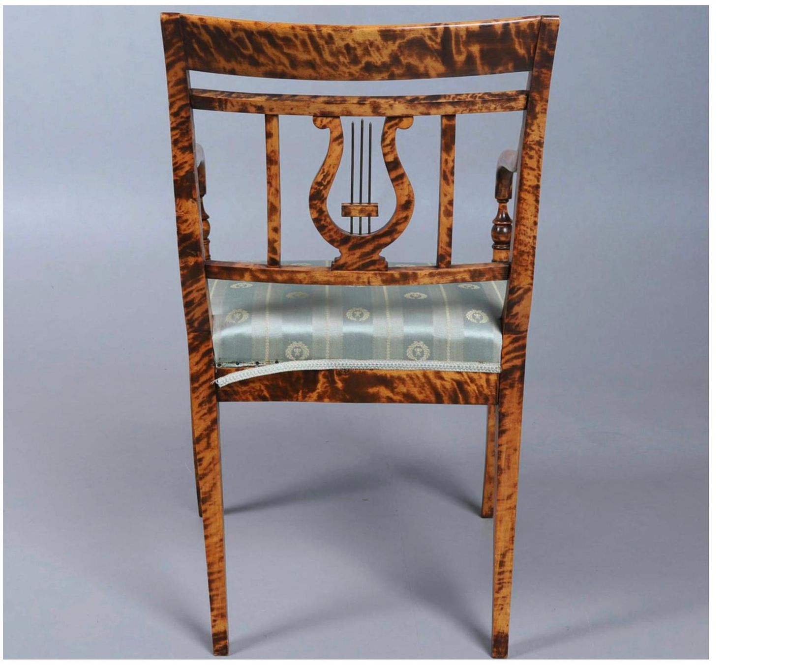 Biedermeier Carver Chairs Swedish Late 1800s Antique Golden Birch Square Pair photo Furniture