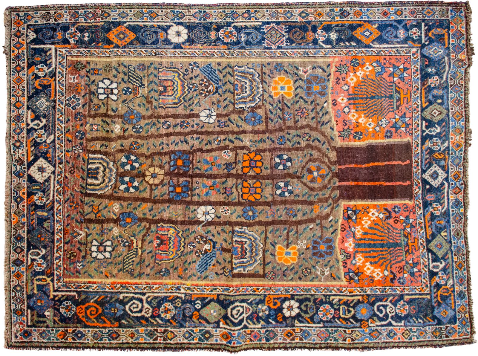 Antique Neiriz Rug 193x163cm, 1800s photo vinterior