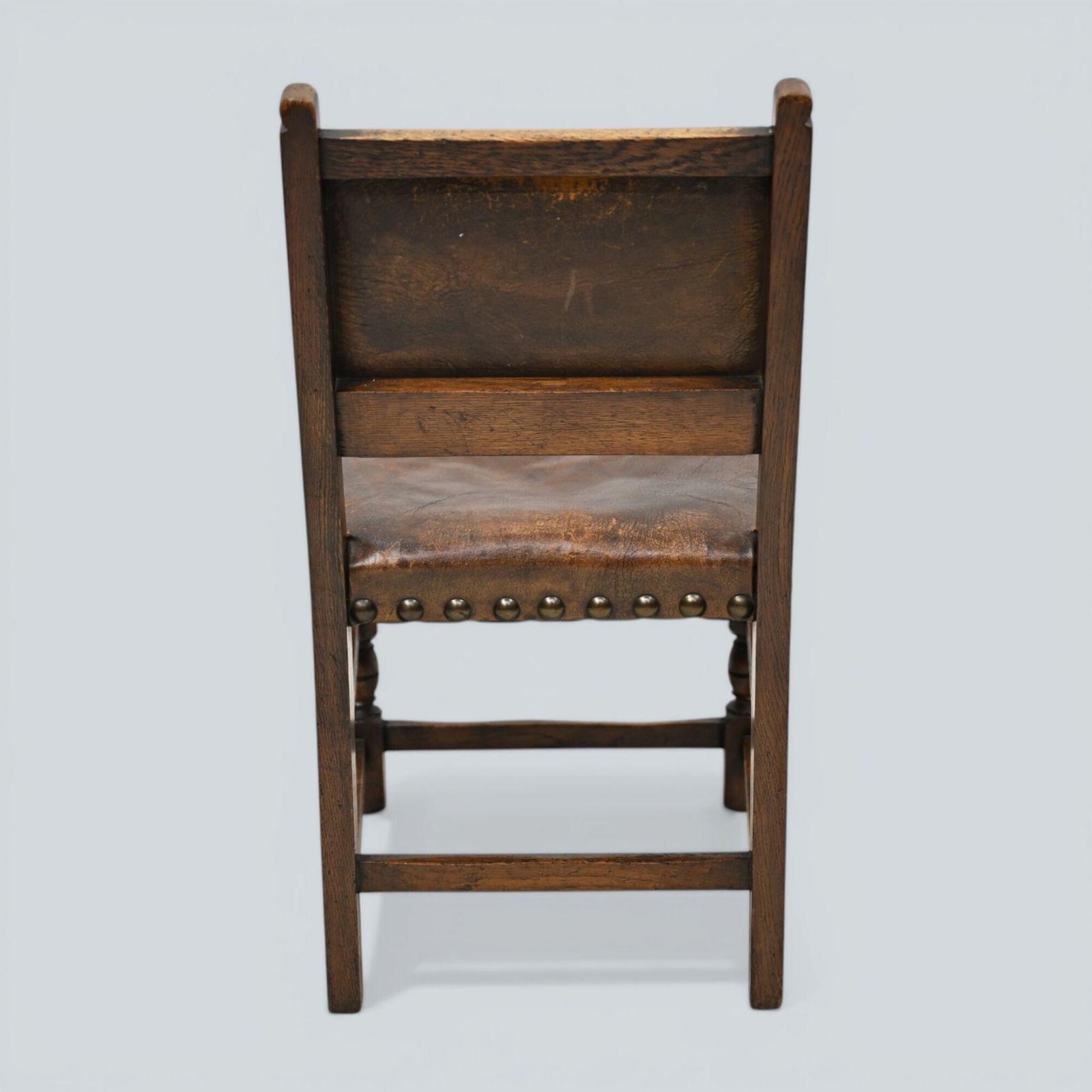 6 Jacobean Dining Chairs Cromwellian Style Studded Leather Free Uk Delivery* photo vintage