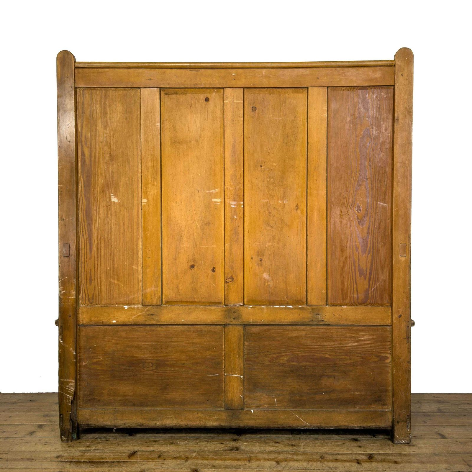 Antique Country Pine Settle Bench | Rustic Furniture | Rustic Bench | Rustic Settle | Pine Furniture photo 1225.0
