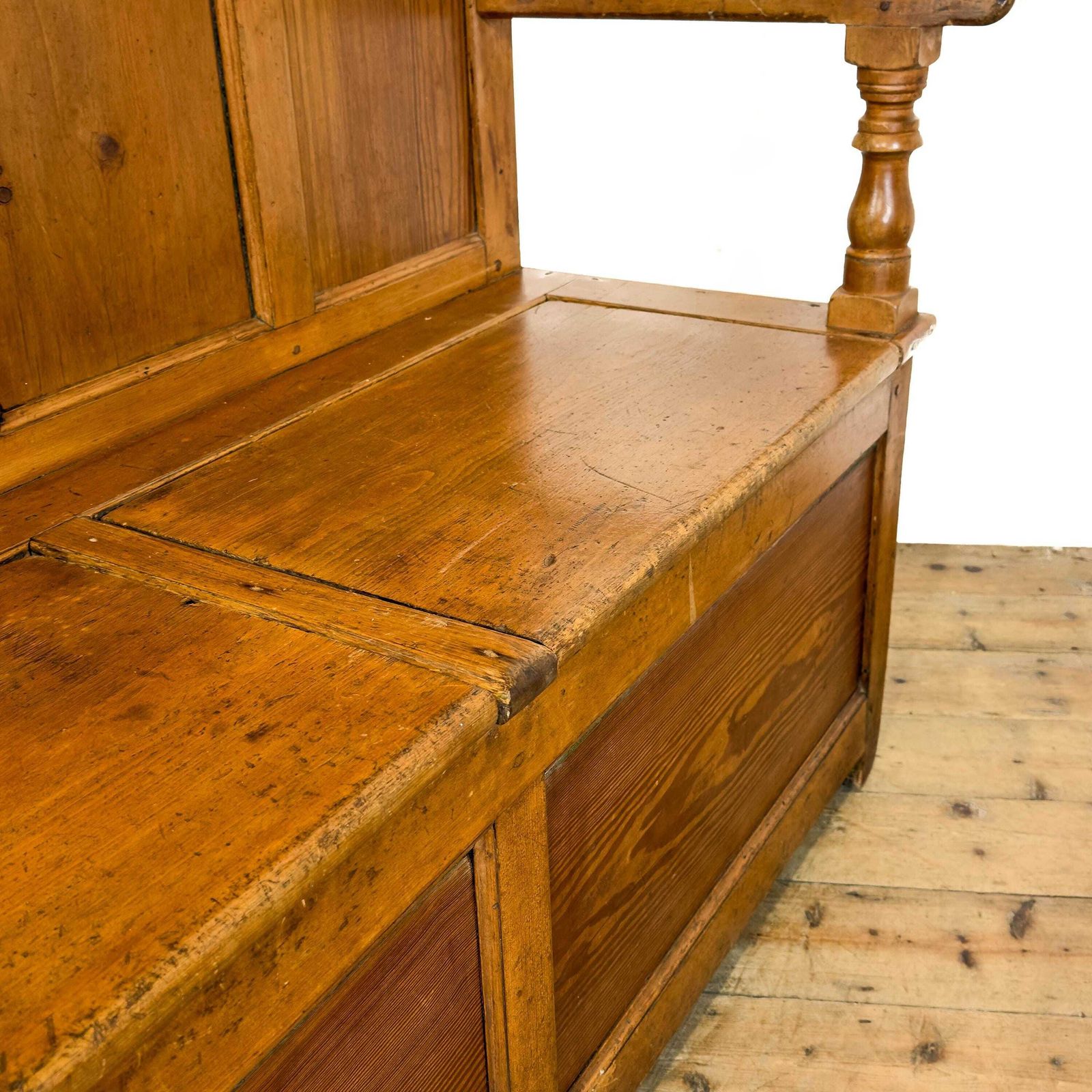 photo furniture Antique Country Pine Settle Bench | Rustic Furniture | Rustic Bench | Rustic Settle | Pine Furniture