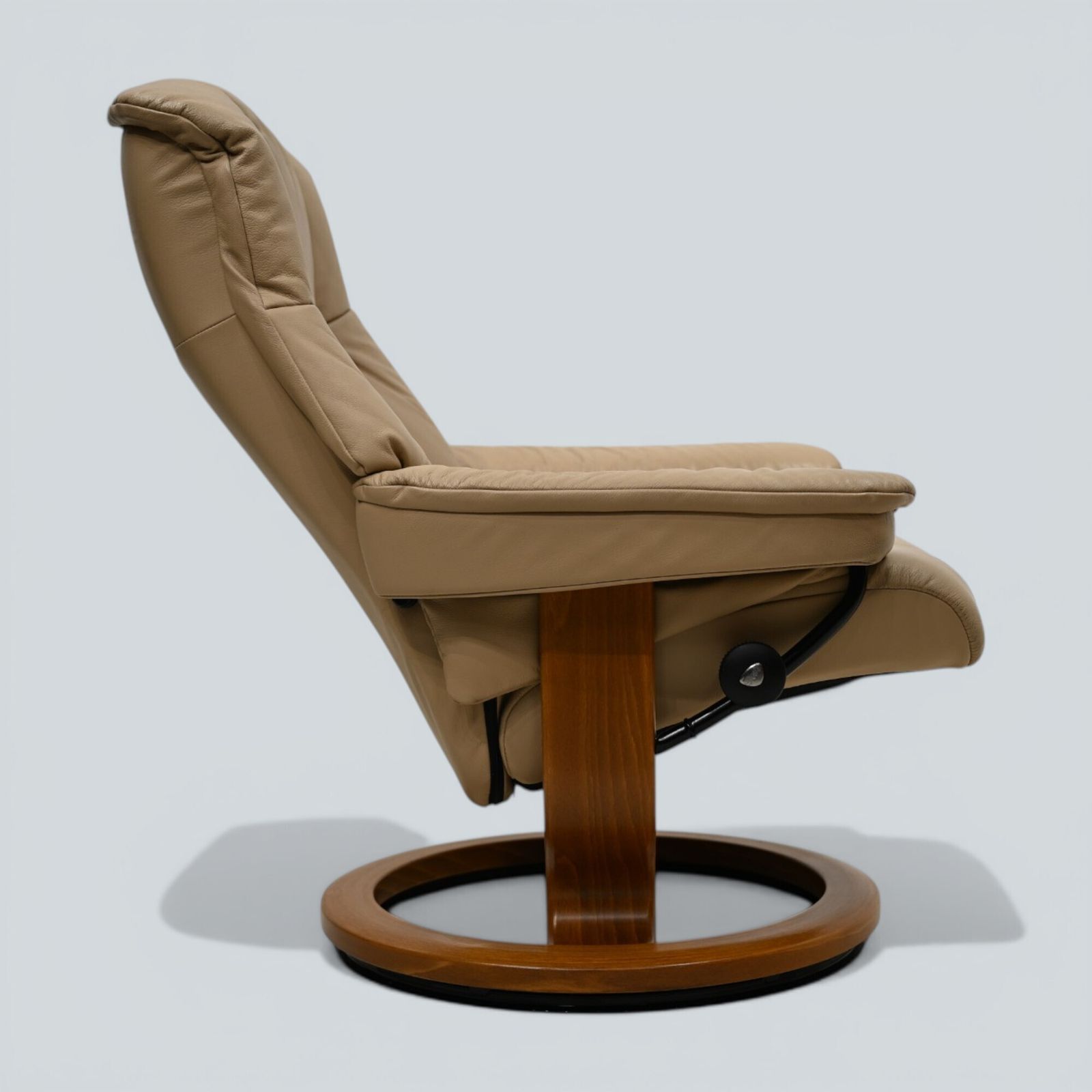 387.0 Erkornes Stressless Reclining Armchair Beige Leather Swivel Free Uk Delivery* photo