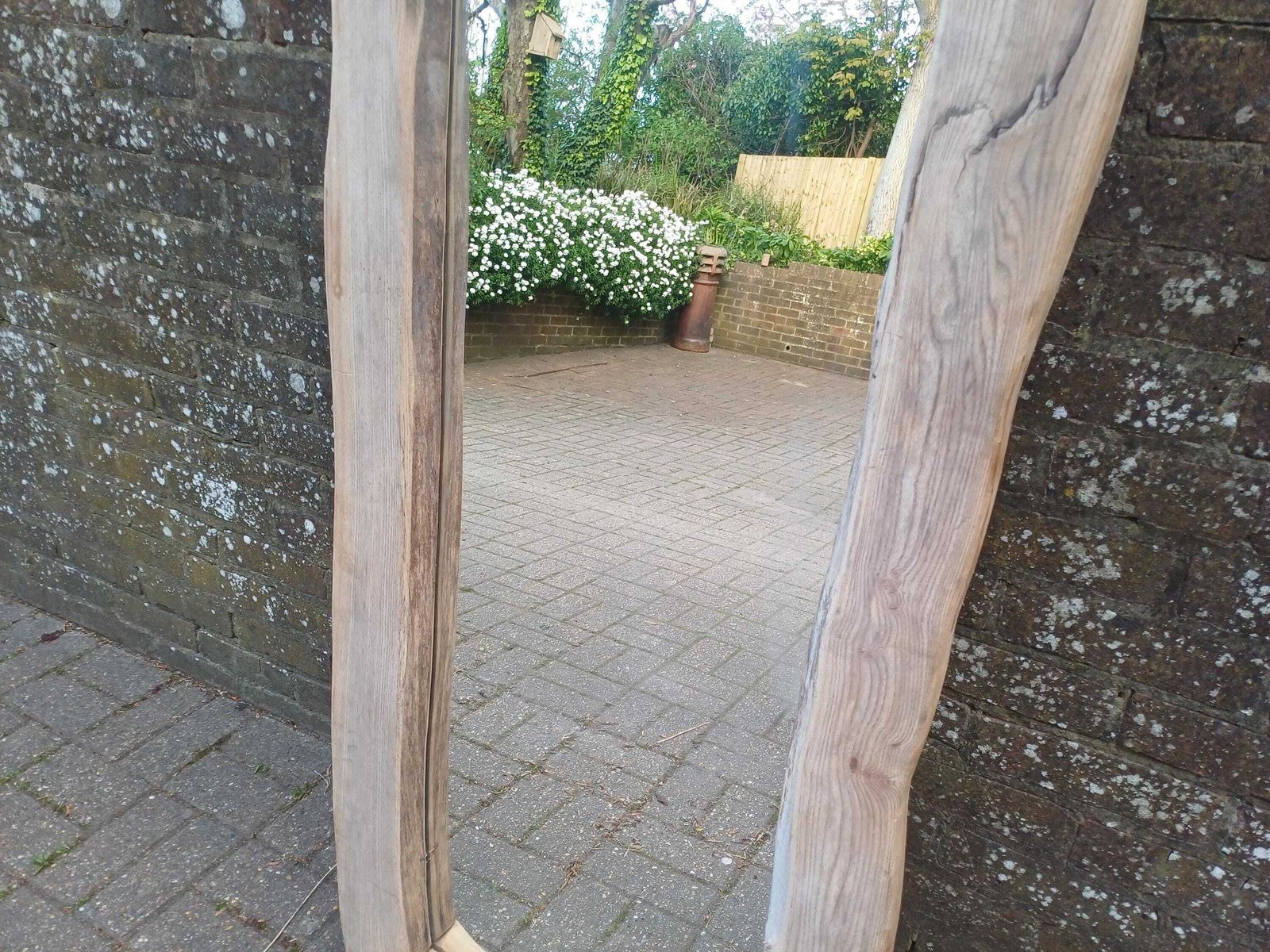 Chunky Large Unique Driftwood Elm Wall Mirror Organic Rustic Wooden Frame Handmade Bespoke Mirror Natural Wood Reclaimed photo buy