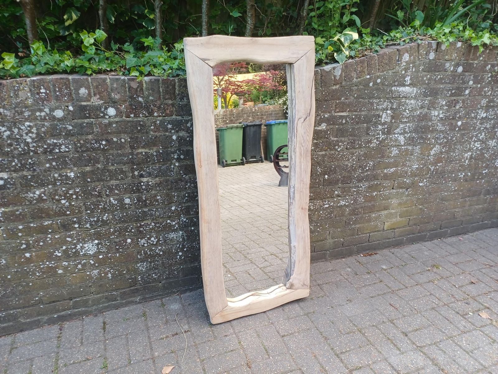 photo furniture Chunky Large Unique Driftwood Elm Wall Mirror Organic Rustic Wooden Frame Handmade Bespoke Mirror Natural Wood Reclaimed