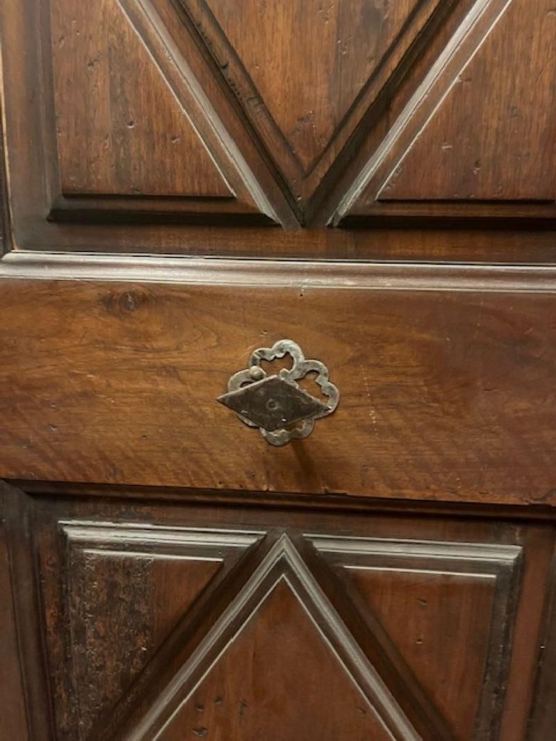 Set Of No. 2 Carved Walnut Double Doors With Lozenges, Italy photo Home Fixtures