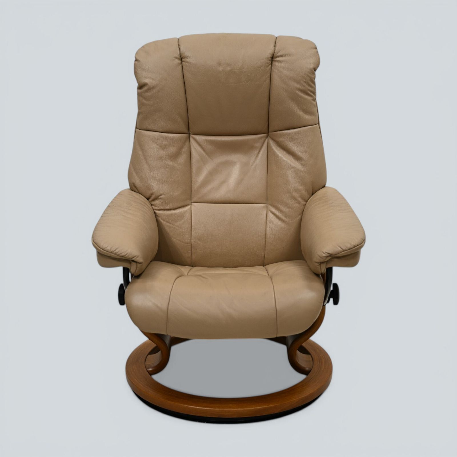 Erkornes Stressless Reclining Armchair Beige Leather Swivel Free Uk Delivery photo furniture