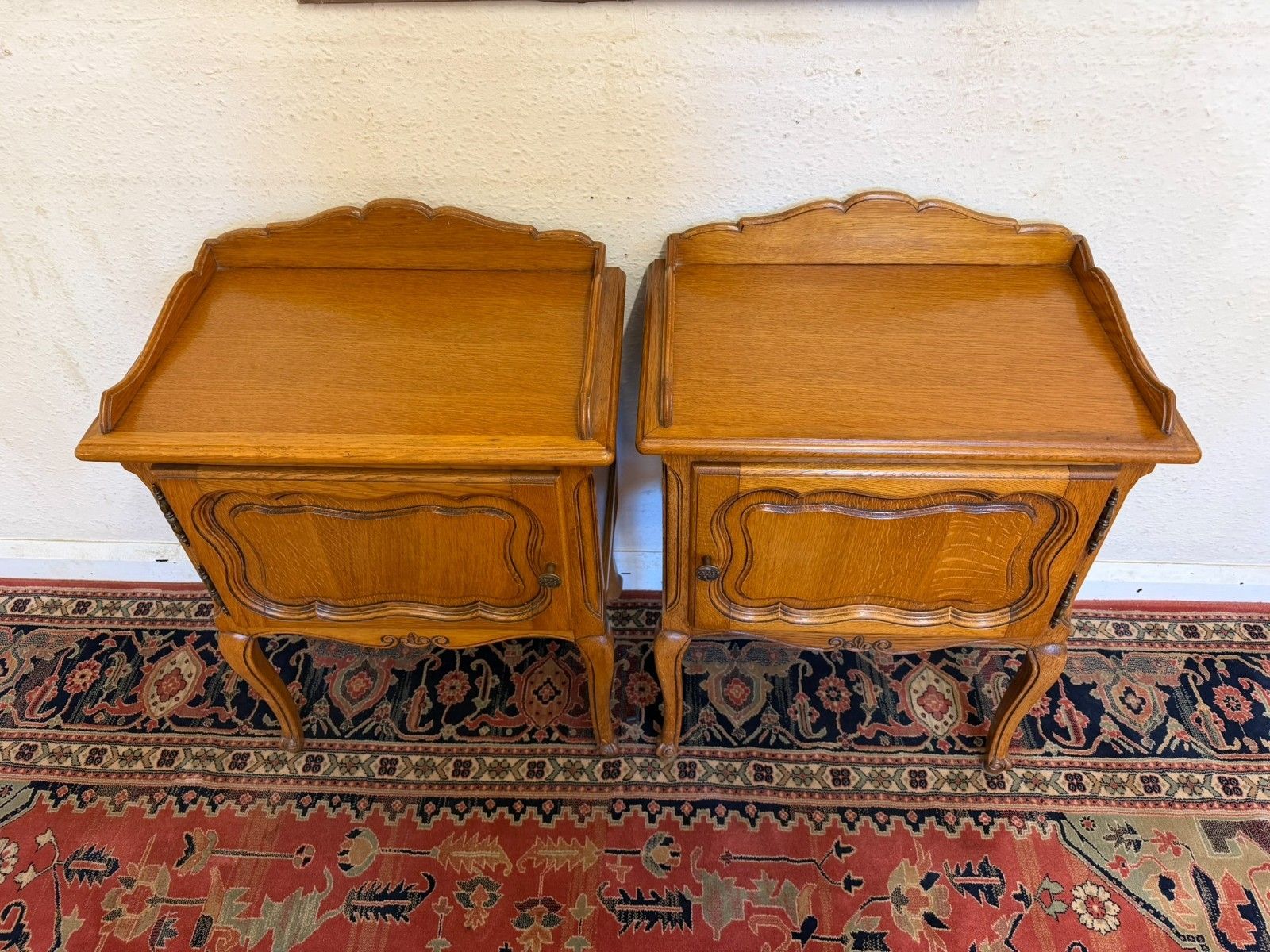 Pair Of French Oak Bedside Cabinets Circa 1950 photo 350.0