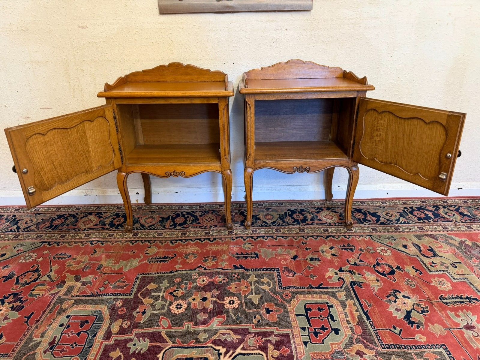 Pair Of French Oak Bedside Cabinets Circa 1950 photo buy