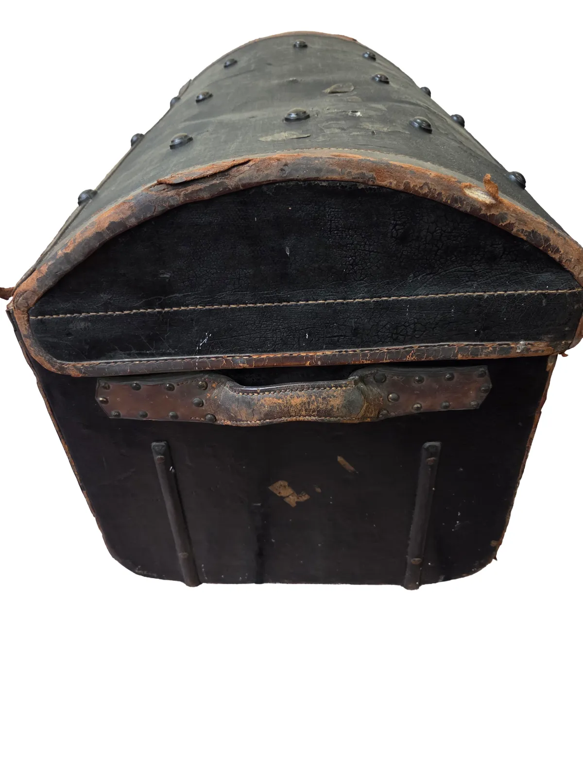 Late Victorian Dome Top Steamer Trunk   Travel Chest photo buy