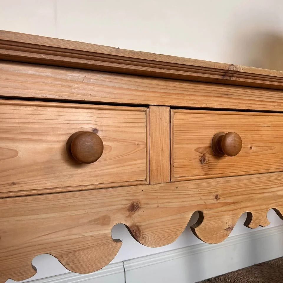 Large Georgian Style Pine Dresser Base photo 1200.0