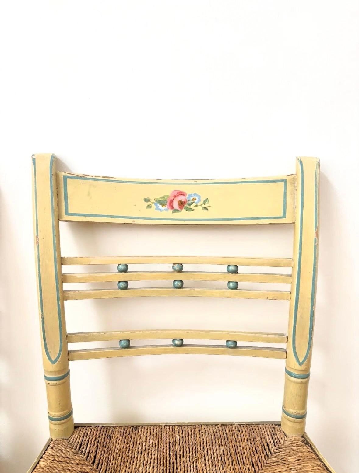 A Pair Of Early Nineteenth Century Rush Seated Bedroom Chairs photo Furniture