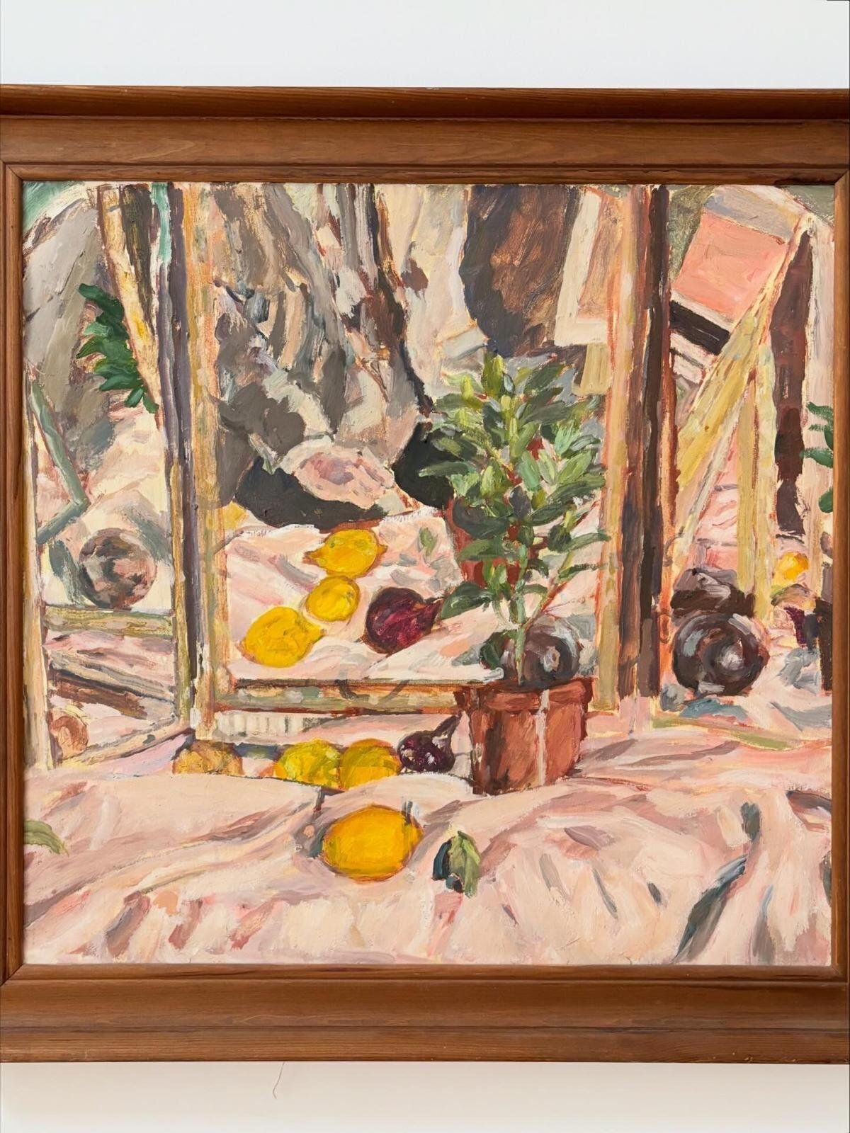 Still Life Oil Painting By Welsh Artist Roy Powell photo furniture