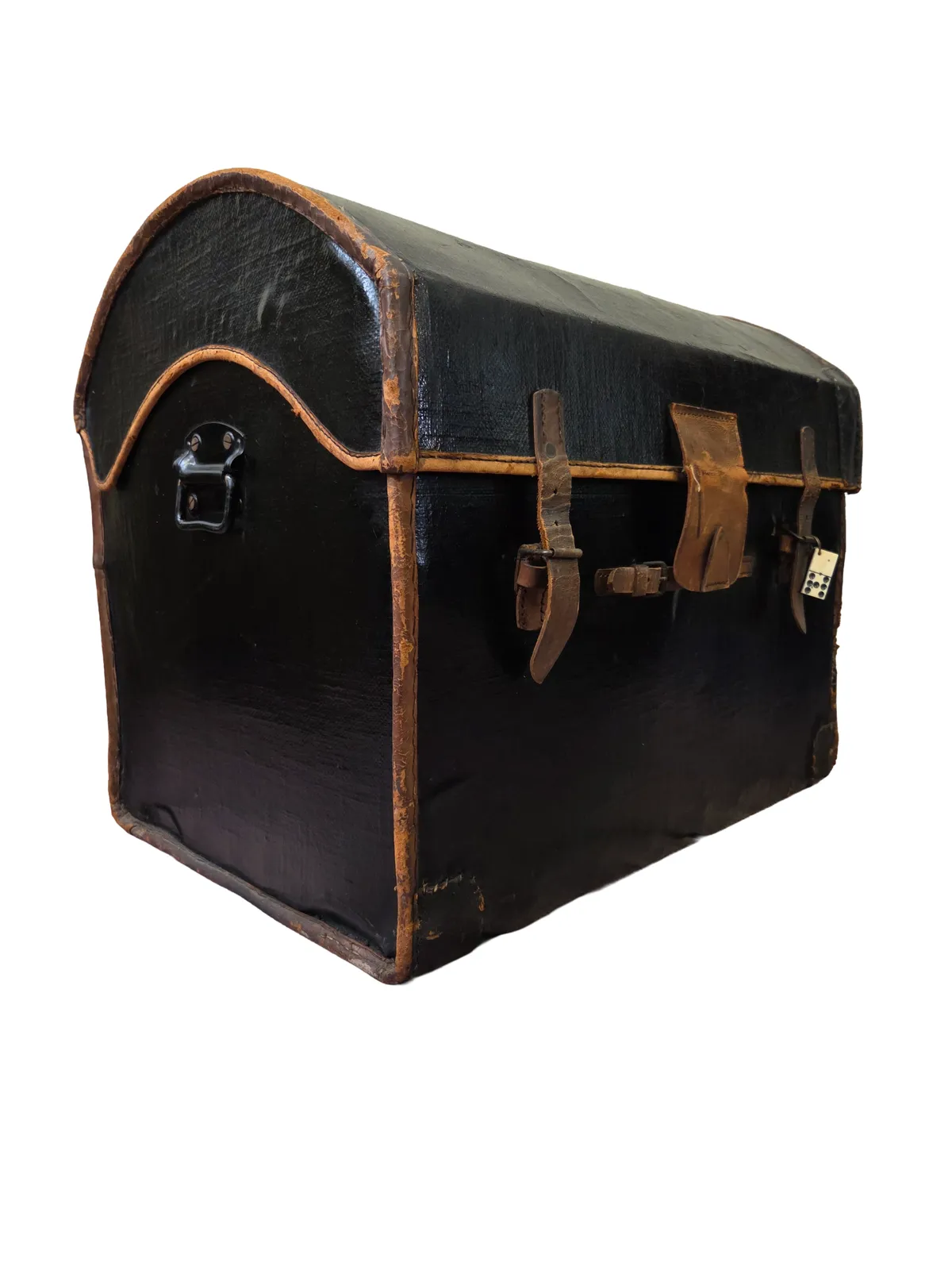 Late Victorian Dome Top Steamer Trunk   Travel Chest   J. Simpson, Carlisle