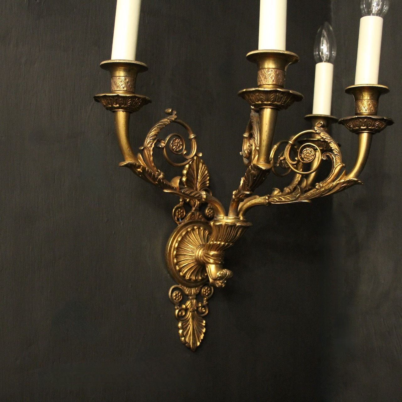 French Single Bronze Antique Wall Sconce photo furniture