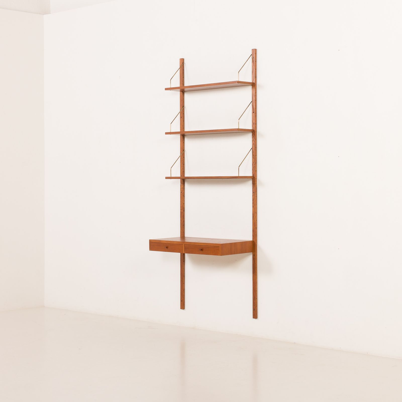 Danish Teak Shelving Unt With A Desk In The Style Of Poul Cadovius, 1960s photo for sale