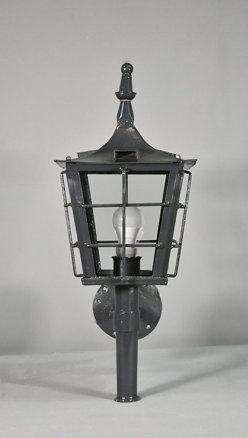 French Antique Exterior Lantern In Steel   Early 20th Century