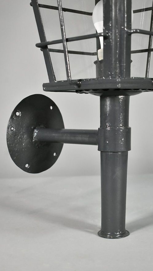Lighting French Antique Exterior Lantern In Steel   Early 20th Century photo