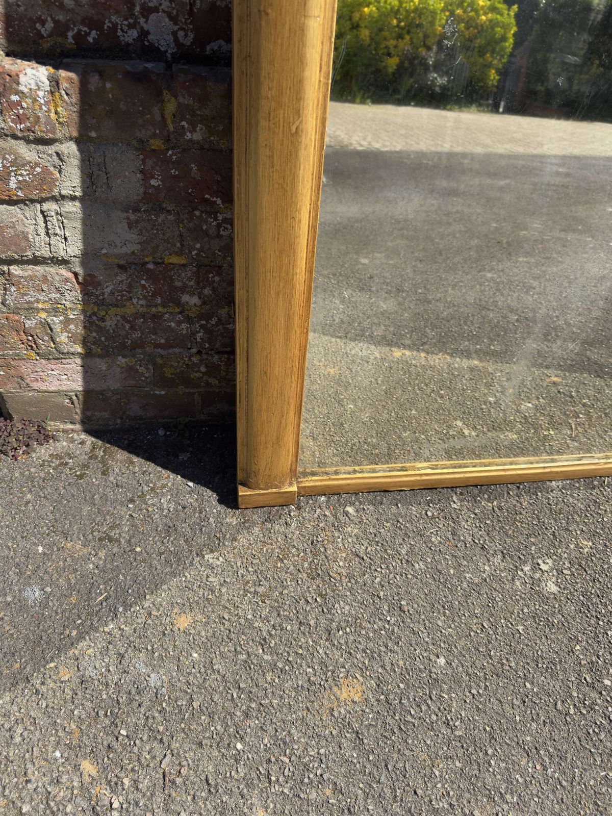 A Fabulous Large Antique English 19th C Arched Top Gilt Overmantle Mirror. photo 1595.0
