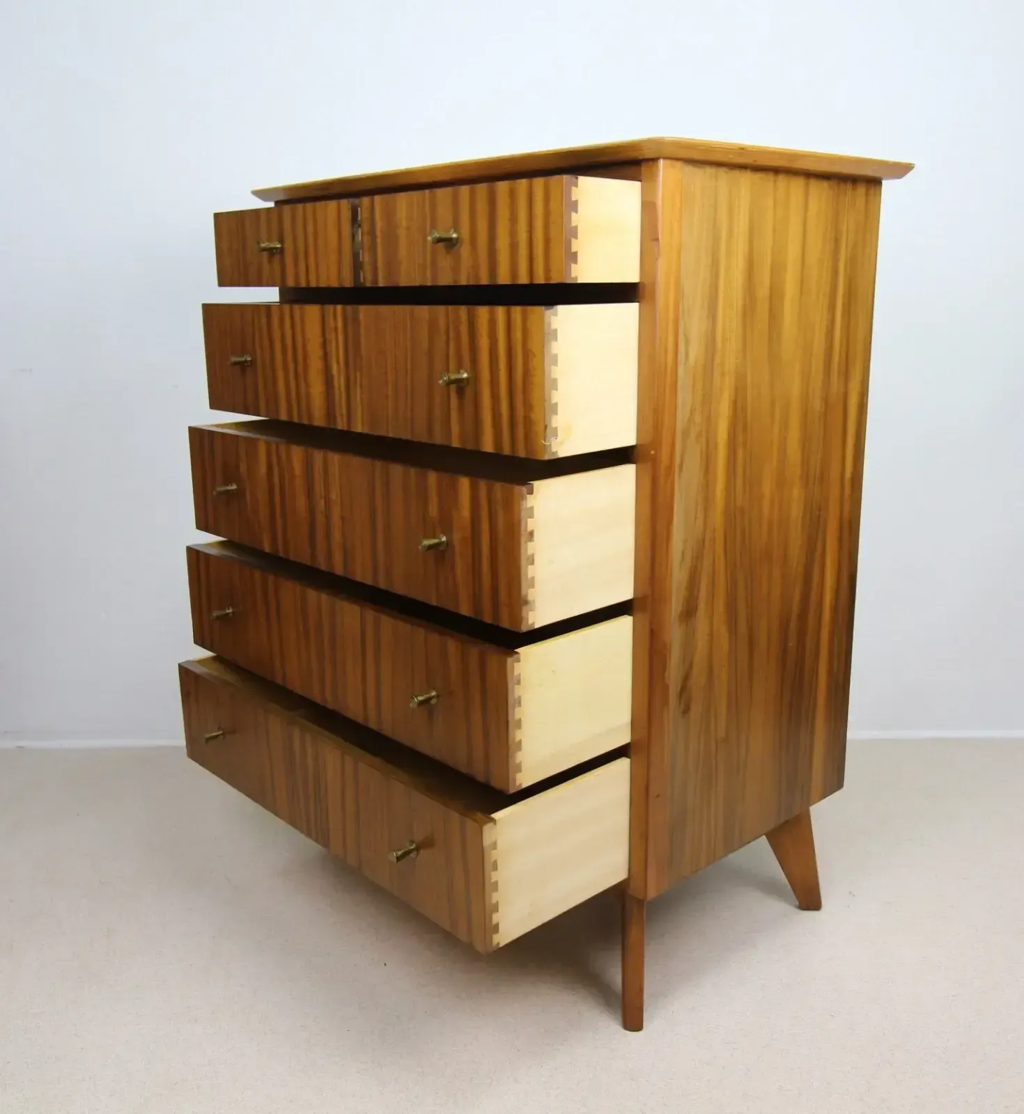 Mid Century Morris Of Glasgow Cumbrae Furniture 6 Drawers Chest Of Drawers   Made In Scotland photo vintage