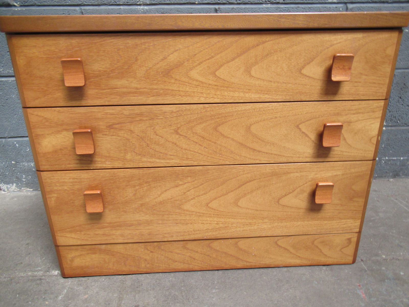 A  Teak    Three Drawer Chest 1970s/ 80 photo for sale