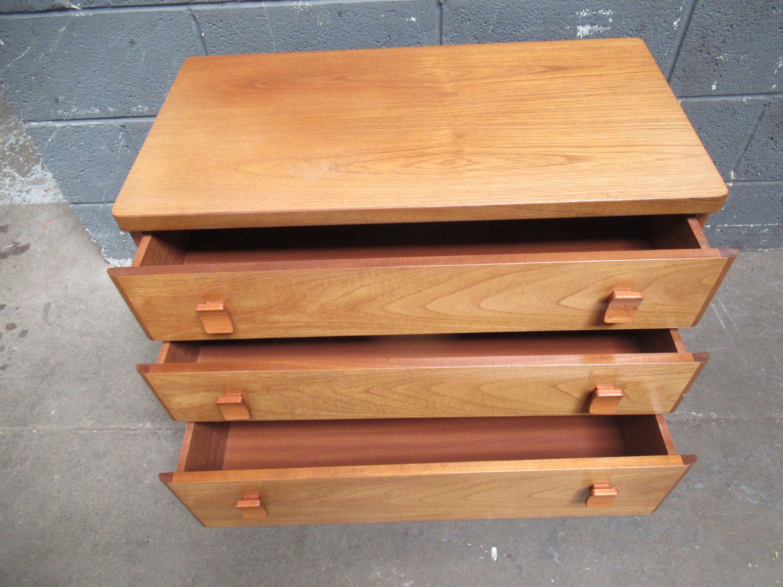 A  Teak    Three Drawer Chest 1970s/ 80 photo buy