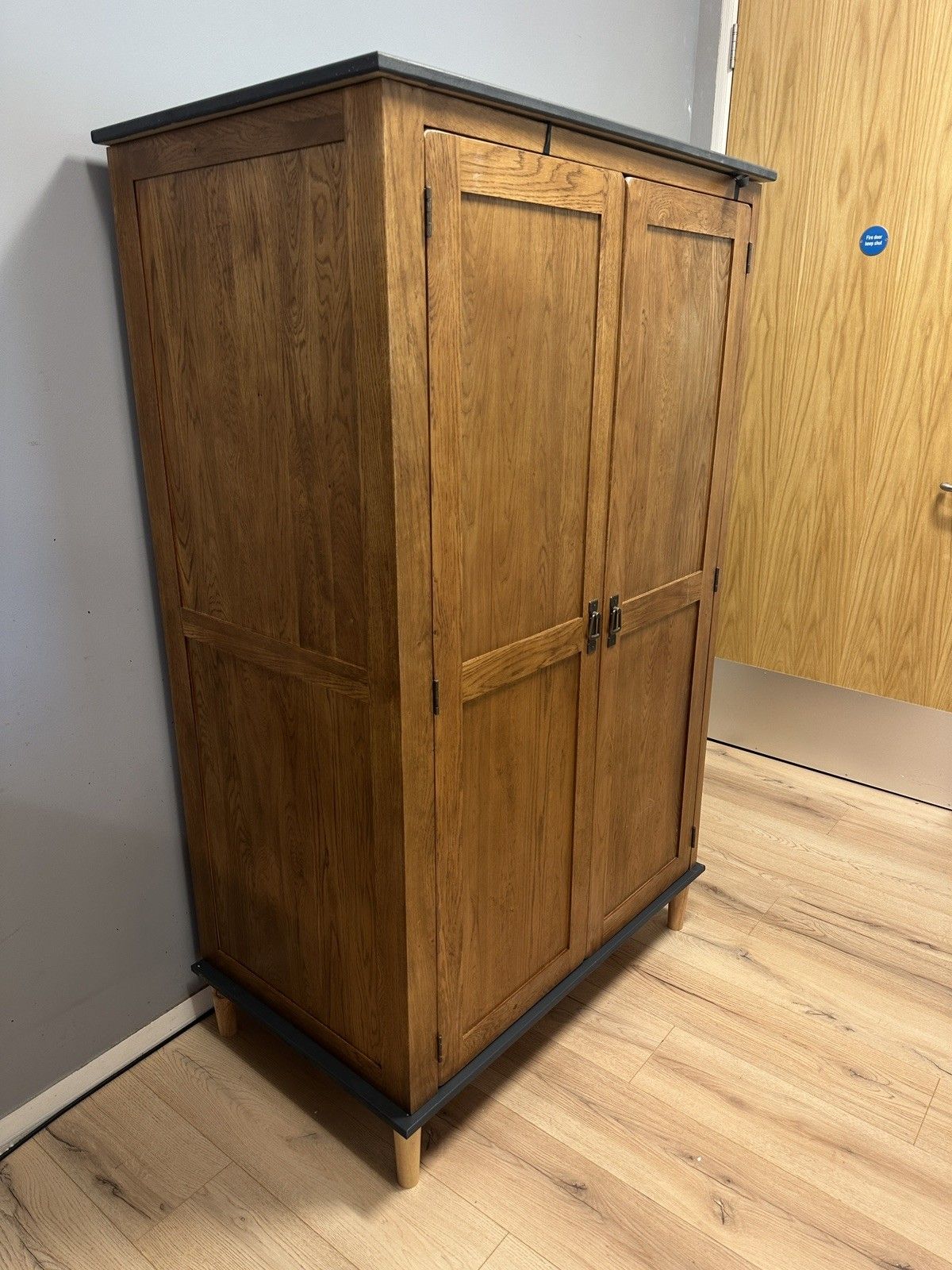 Oak Furnitureland French Farmhouse Rustic Solid Double Wardrobe Painted #2 photo Furniture
