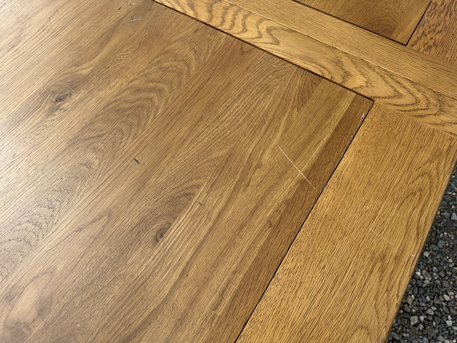 479.0 Grand Substantial Oak Furnitureland Dining Table 230cm 10–12 Seat Huge Navy Blue photo