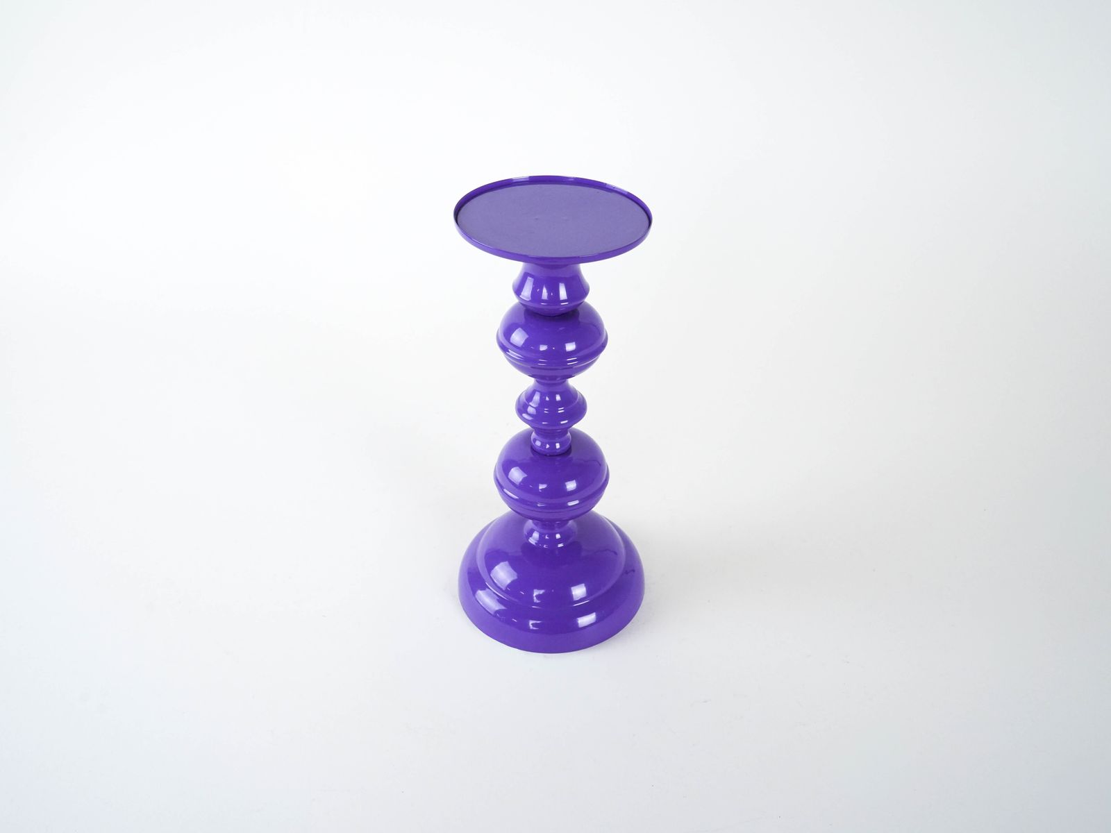 Purple Metal Candlestick, Danish Design, 1970s, Made In Denmark photo Home Decor