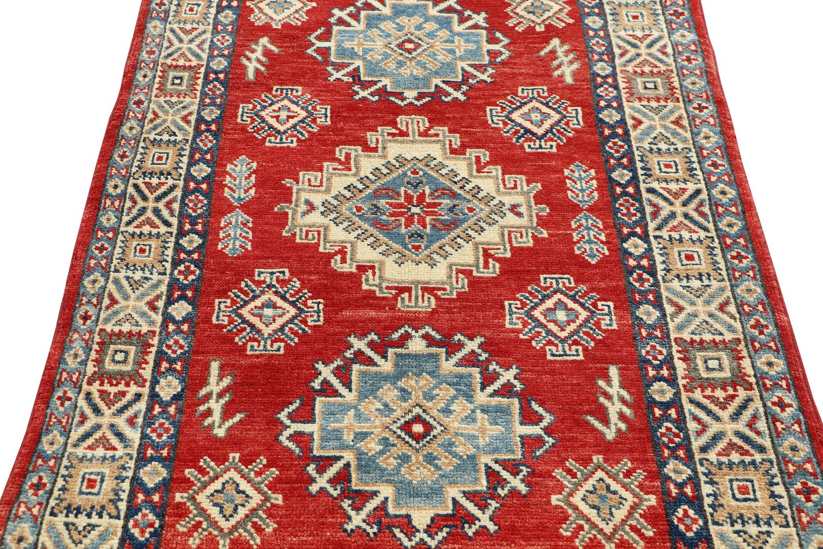 Small Handmade Kazak Caucasian Afghan Authentic Rug photo for sale